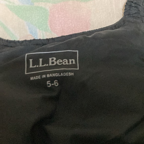 New L.L.Bean Snow Bibs Size 5-6 color Black - Picture 5 of 8